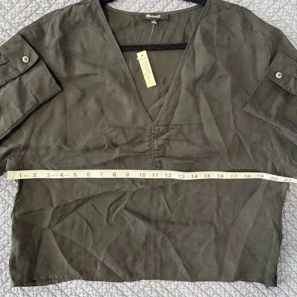 Madewell Brushed Ruched-Front Top Size 16 - Picture 8 of 15